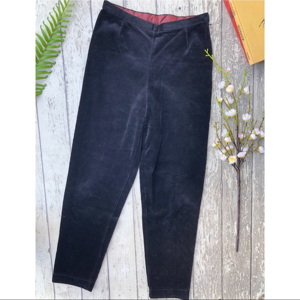 Vintage GAP Black Velvet Flat Front Pants